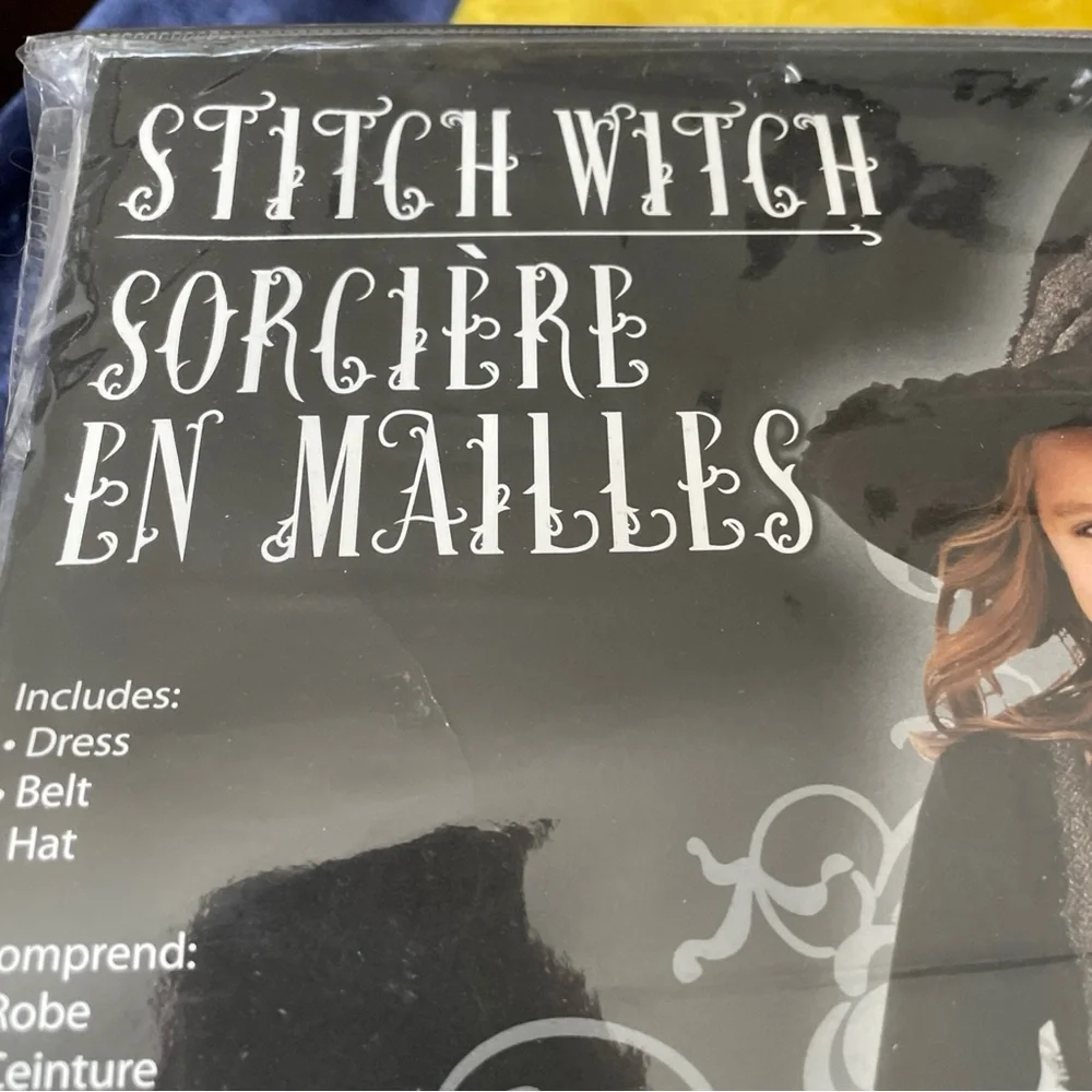 Stitch Witch by Fun World Girl’s small 4-6 black cosplay Halloween costume NEW